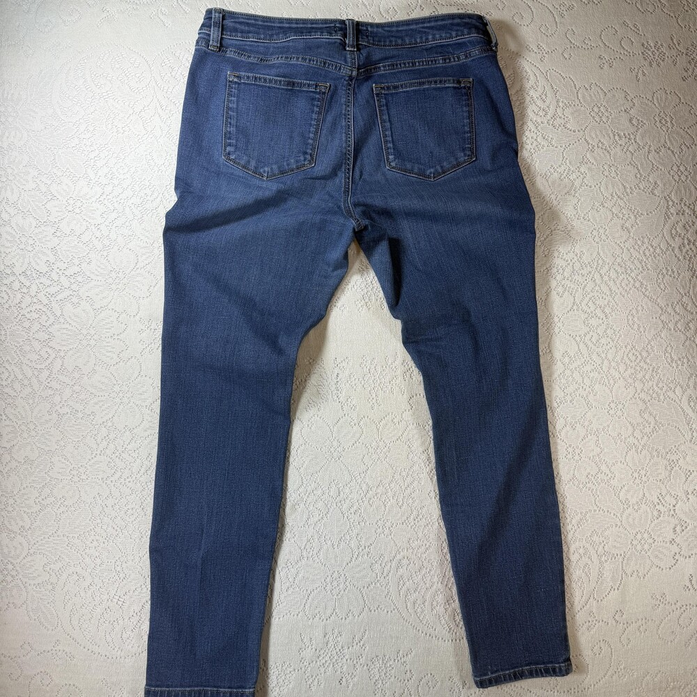 SONOMA Goods For Life Jeans Womens 12 Blue High Rise Skinny Button Fly Stretch - Picture 11 of 13